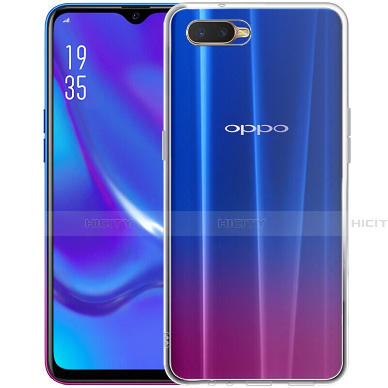 Oppo K1用極薄ソフトケース シリコンケース 耐衝撃 全面保護 クリア透明 Z07 Oppo クリア