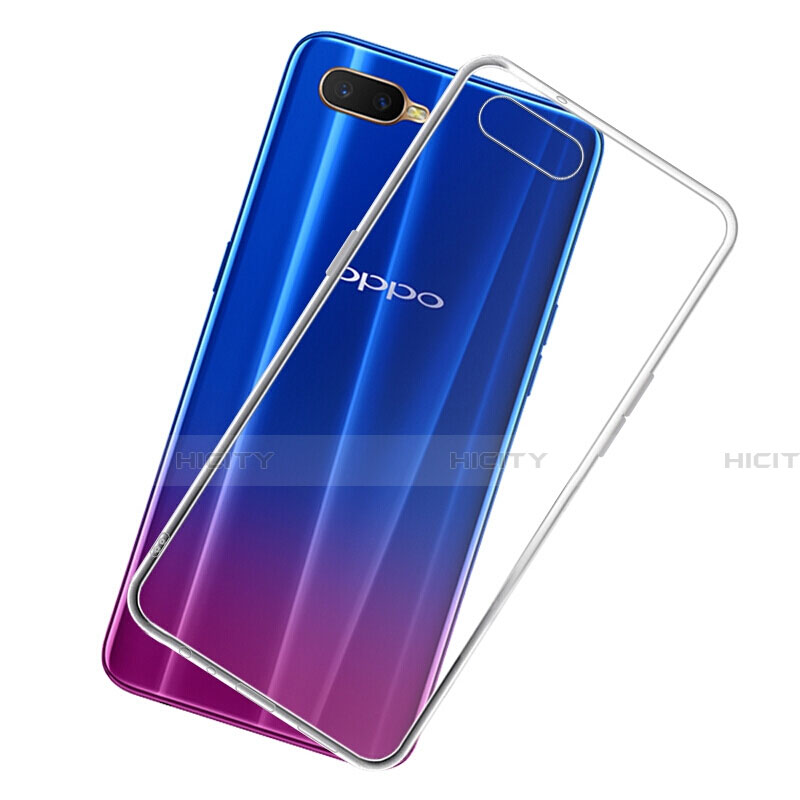 Oppo K1用極薄ソフトケース シリコンケース 耐衝撃 全面保護 クリア透明 Z07 Oppo クリア