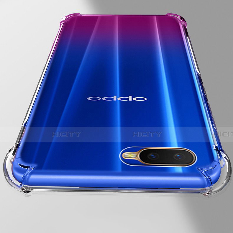 Oppo K1用極薄ソフトケース シリコンケース 耐衝撃 全面保護 クリア透明 Z02 Oppo クリア