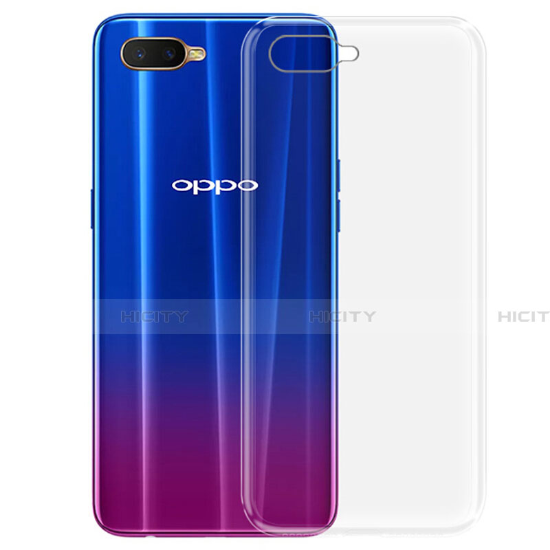 Oppo K1用極薄ソフトケース シリコンケース 耐衝撃 全面保護 クリア透明 Z03 Oppo クリア