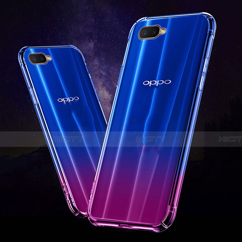 Oppo K1用極薄ソフトケース シリコンケース 耐衝撃 全面保護 クリア透明 Z05 Oppo クリア