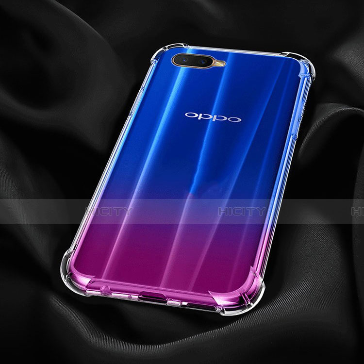 Oppo K1用極薄ソフトケース シリコンケース 耐衝撃 全面保護 クリア透明 Z05 Oppo クリア