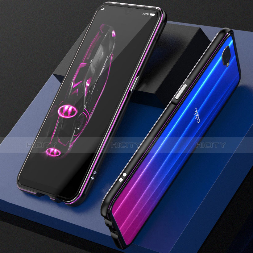 Oppo K1用ケース 高級感 手触り良い アルミメタル 製の金属製 バンパー Oppo 