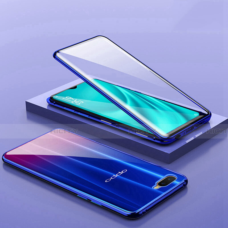 Oppo K1用ケース 高級感 手触り良い アルミメタル 製の金属製 360度 フルカバーバンパー 鏡面 カバー T02 Oppo 