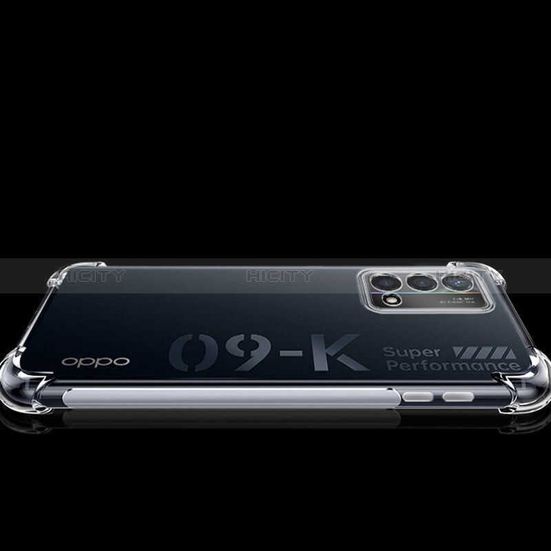 Oppo K9 5G用極薄ソフトケース シリコンケース 耐衝撃 全面保護 クリア透明 T07 Oppo クリア