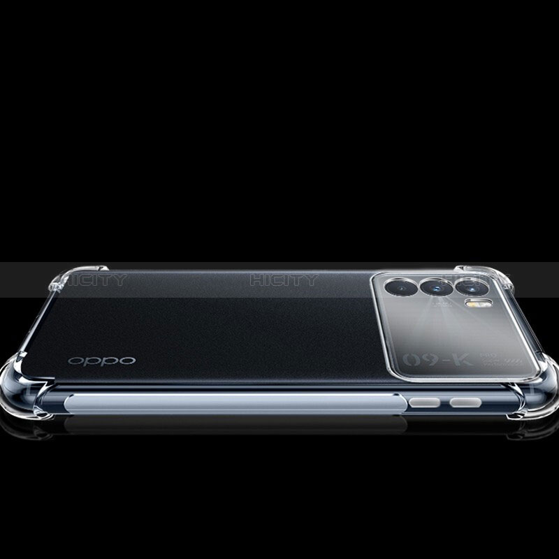 Oppo K9 Pro 5G用極薄ソフトケース シリコンケース 耐衝撃 全面保護 クリア透明 T03 Oppo クリア