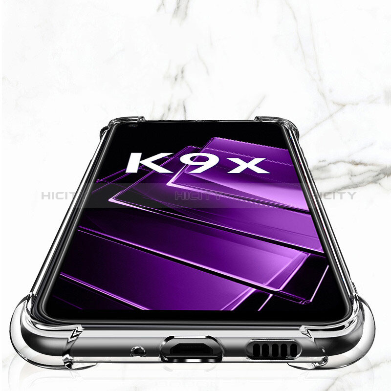 Oppo K9X 5G用極薄ソフトケース シリコンケース 耐衝撃 全面保護 クリア透明 T07 Oppo クリア
