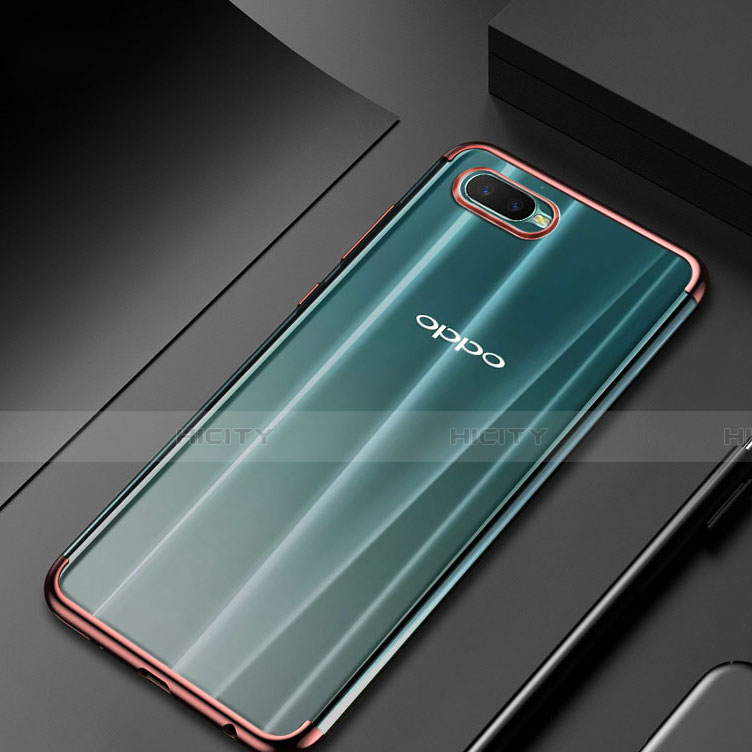 Oppo R15X用極薄ソフトケース シリコンケース 耐衝撃 全面保護 クリア透明 S01 Oppo 