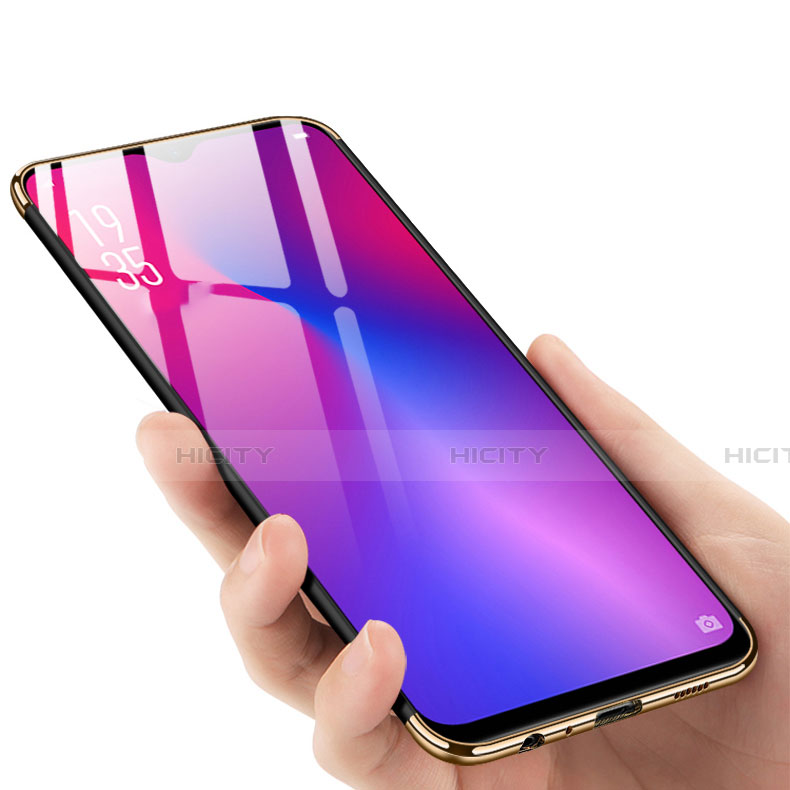 Oppo R15X用ケース 高級感 手触り良い メタル兼プラスチック バンパー アンド指輪 T01 Oppo 