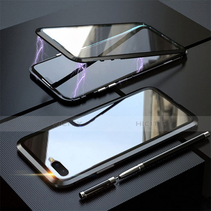 Oppo R15X用ケース 高級感 手触り良い アルミメタル 製の金属製 360度 フルカバーバンパー 鏡面 カバー T05 Oppo 