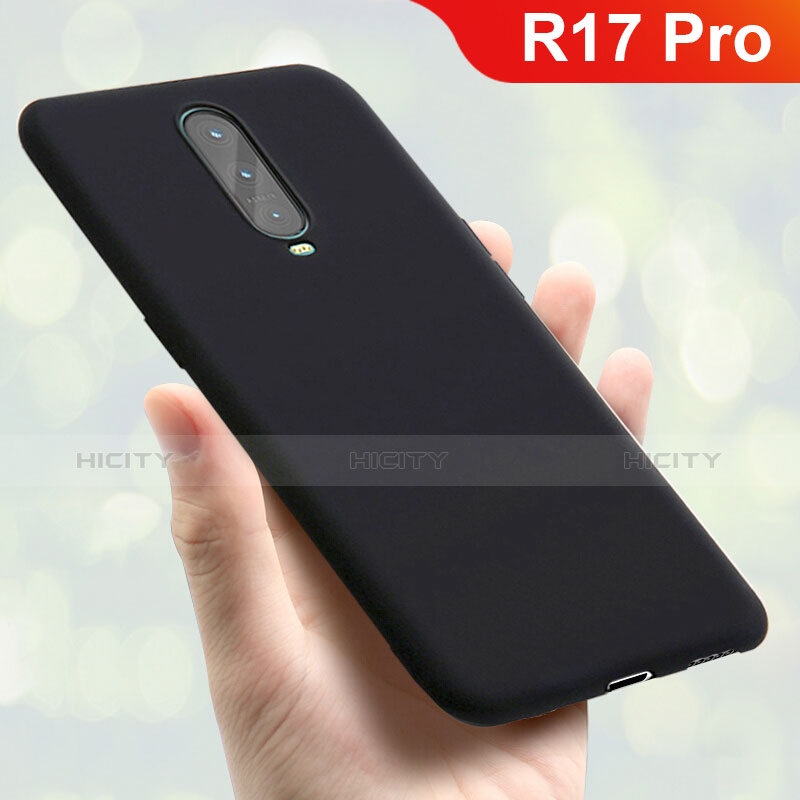 Oppo R17 Pro用極薄ソフトケース シリコンケース 耐衝撃 全面保護 S01 Oppo ブラック