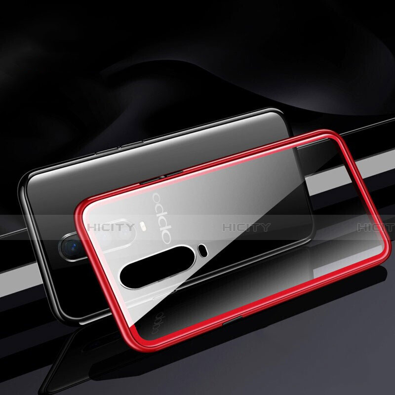Oppo R17 Pro用ケース 高級感 手触り良い アルミメタル 製の金属製 360度 フルカバーバンパー 鏡面 カバー T06 Oppo 