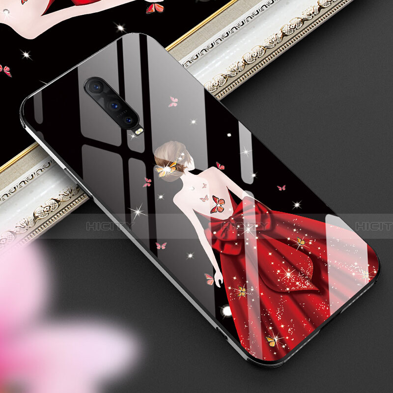 Oppo R17 Pro用ハイブリットバンパーケース プラスチック ドレスガール ドレス少女 鏡面 カバー Oppo 