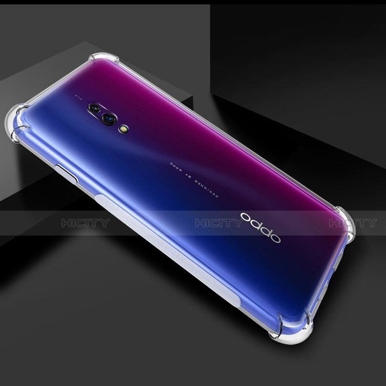 Oppo Realme X用極薄ソフトケース シリコンケース 耐衝撃 全面保護 クリア透明 カバー Oppo クリア