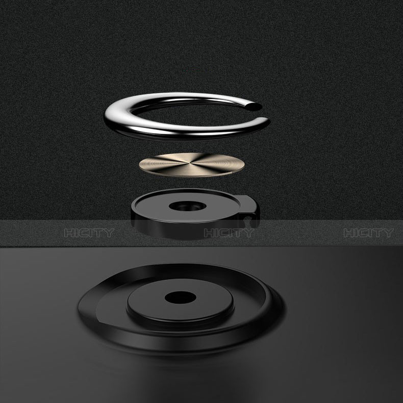Oppo Realme X用極薄ソフトケース シリコンケース 耐衝撃 全面保護 アンド指輪 マグネット式 バンパー Oppo 