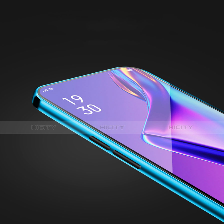 Oppo Realme X用ケース 高級感 手触り良い アルミメタル 製の金属製 360度 フルカバーバンパー 鏡面 カバー M01 Oppo 