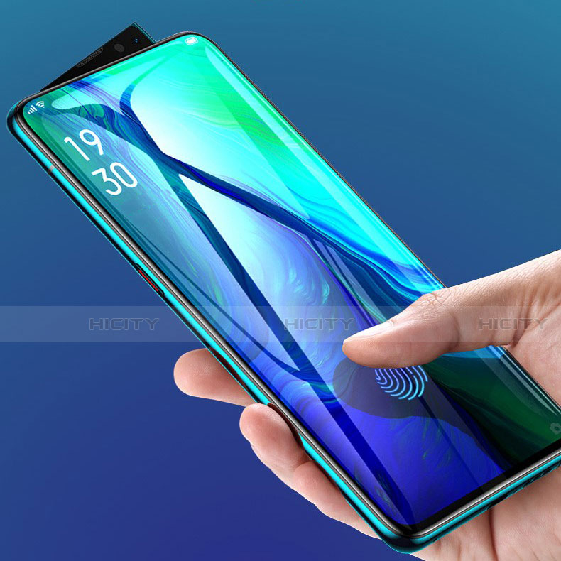 Oppo Reno 10X Zoom用強化ガラス フル液晶保護フィルム Oppo ブラック