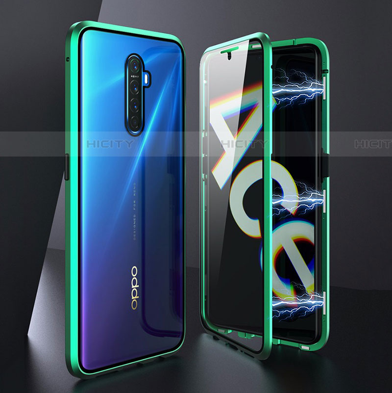 Oppo Reno Ace用ケース 高級感 手触り良い アルミメタル 製の金属製 360度 フルカバーバンパー 鏡面 カバー M06 Oppo 