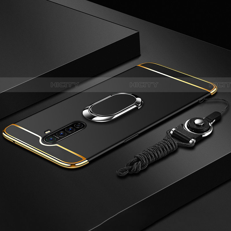 Oppo Reno Ace用ケース 高級感 手触り良い メタル兼プラスチック バンパー アンド指輪 A01 Oppo 