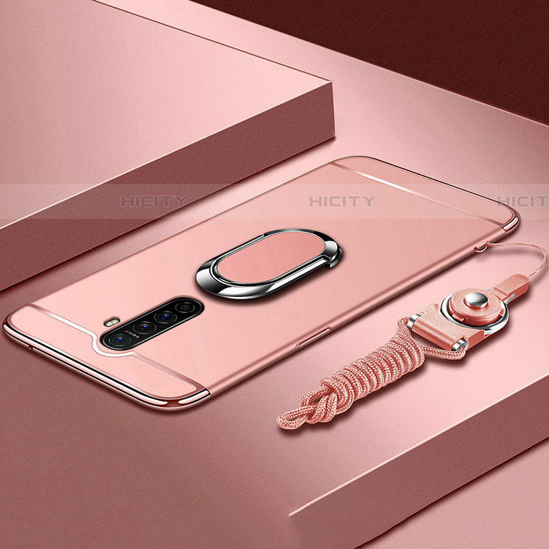 Oppo Reno Ace用ケース 高級感 手触り良い メタル兼プラスチック バンパー アンド指輪 A01 Oppo 