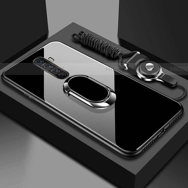 Oppo Reno Ace用ハイブリットバンパーケース プラスチック 鏡面 カバー アンド指輪 マグネット式 Oppo 