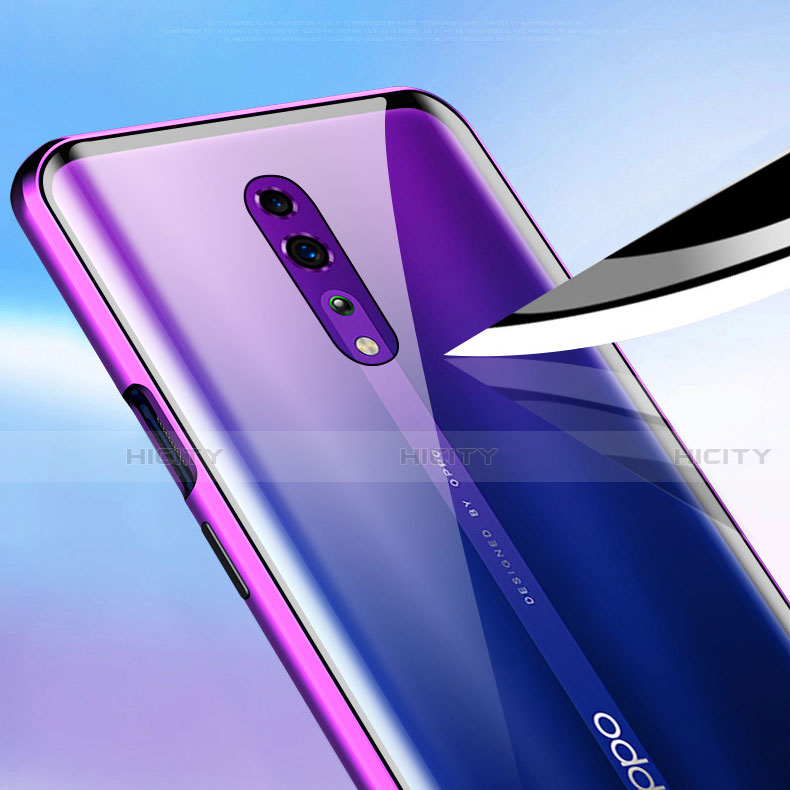 Oppo Reno Z用ケース 高級感 手触り良い アルミメタル 製の金属製 360度 フルカバーバンパー 鏡面 カバー Oppo 