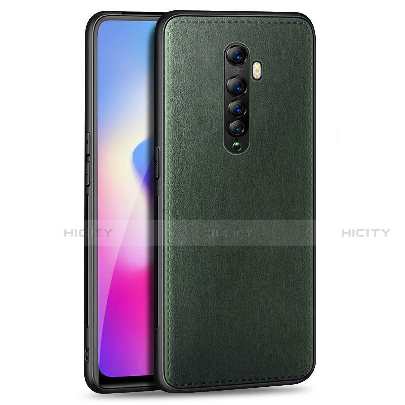 Oppo Reno2用シリコンケース ソフトタッチラバー レザー柄 カバー Oppo 