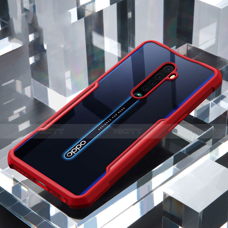 Oppo Reno2用ハイブリットバンパーケース クリア透明 プラスチック 鏡面 カバー Oppo 