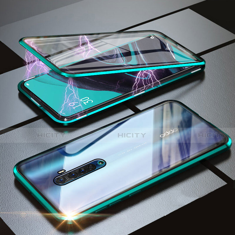 Oppo Reno2用ケース 高級感 手触り良い アルミメタル 製の金属製 360度 フルカバーバンパー 鏡面 カバー M05 Oppo 