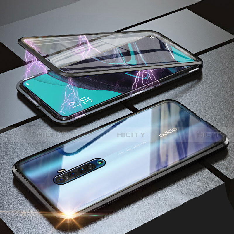 Oppo Reno2用ケース 高級感 手触り良い アルミメタル 製の金属製 360度 フルカバーバンパー 鏡面 カバー M05 Oppo 