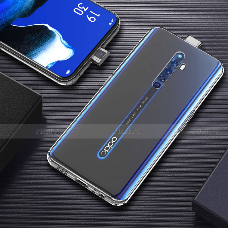 Oppo Reno2 Z用極薄ソフトケース シリコンケース 耐衝撃 全面保護 クリア透明 カバー Oppo クリア