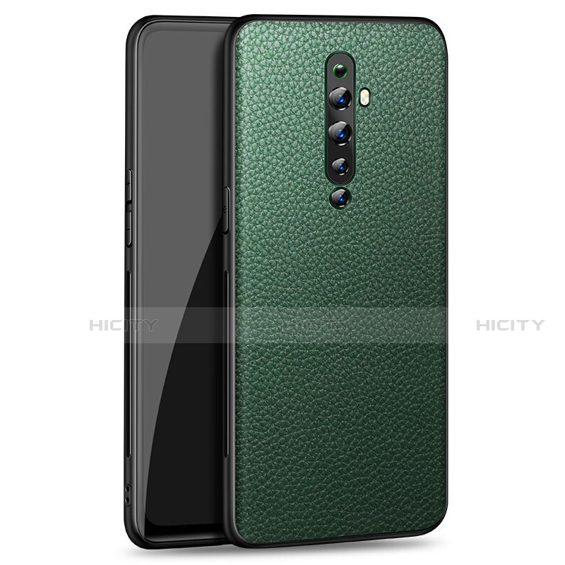 Oppo Reno2 Z用シリコンケース ソフトタッチラバー レザー柄 カバー C01 Oppo 