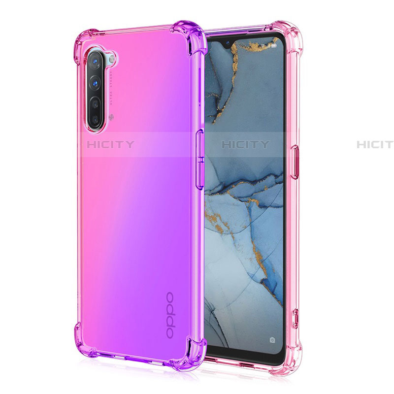 Oppo Reno3用極薄ソフトケース グラデーション 勾配色 クリア透明 G01 Oppo 