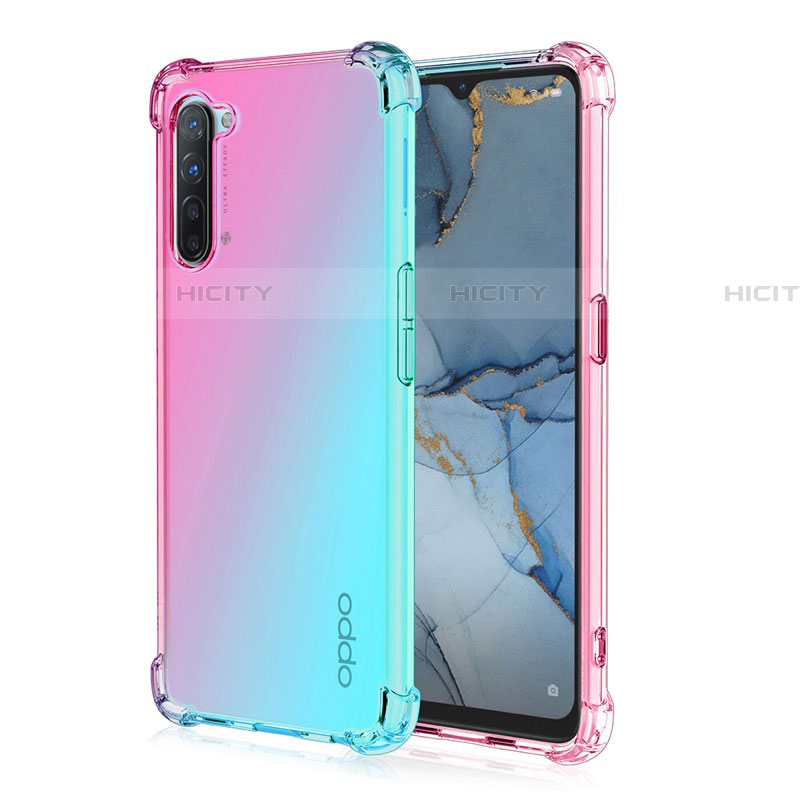 Oppo Reno3用極薄ソフトケース グラデーション 勾配色 クリア透明 G01 Oppo 