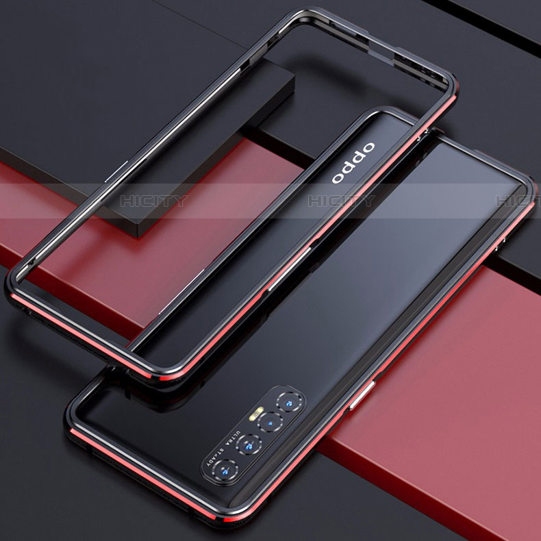 Oppo Reno3 Pro用ケース 高級感 手触り良い アルミメタル 製の金属製 バンパー カバー Oppo 