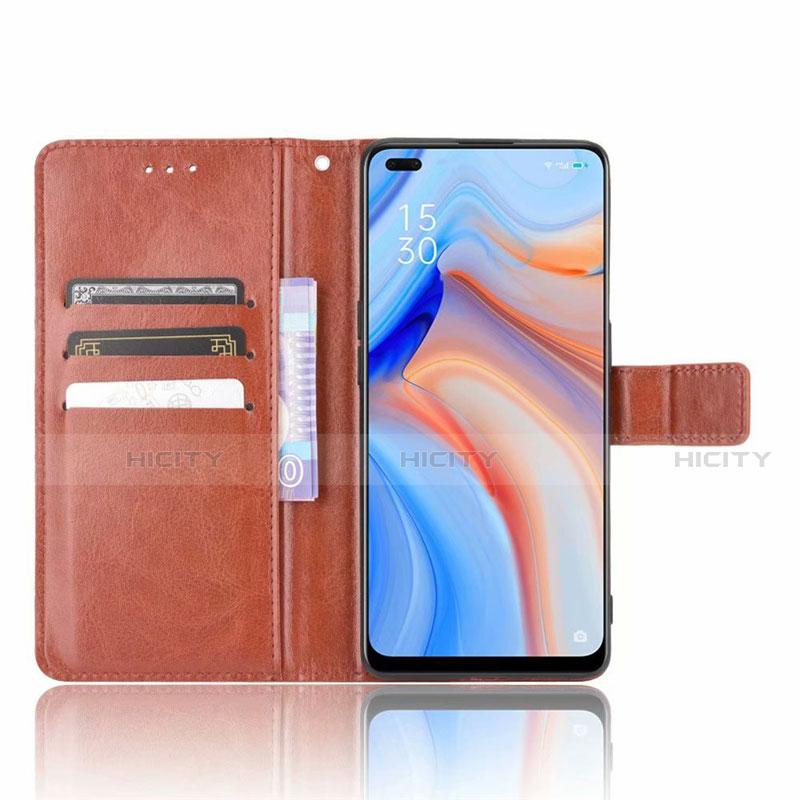 Oppo Reno4 4G用手帳型 レザーケース スタンド カバー Oppo 