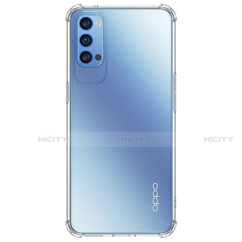 Oppo Reno4 Pro 5G用極薄ソフトケース シリコンケース 耐衝撃 全面保護 クリア透明 カバー Oppo クリア