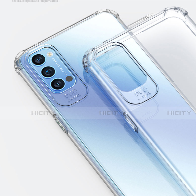 Oppo Reno4 Pro 5G用極薄ソフトケース シリコンケース 耐衝撃 全面保護 クリア透明 カバー Oppo クリア