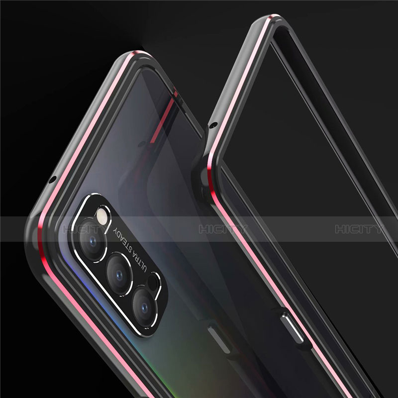 Oppo Reno4 Pro 5G用ケース 高級感 手触り良い アルミメタル 製の金属製 バンパー カバー T01 Oppo 