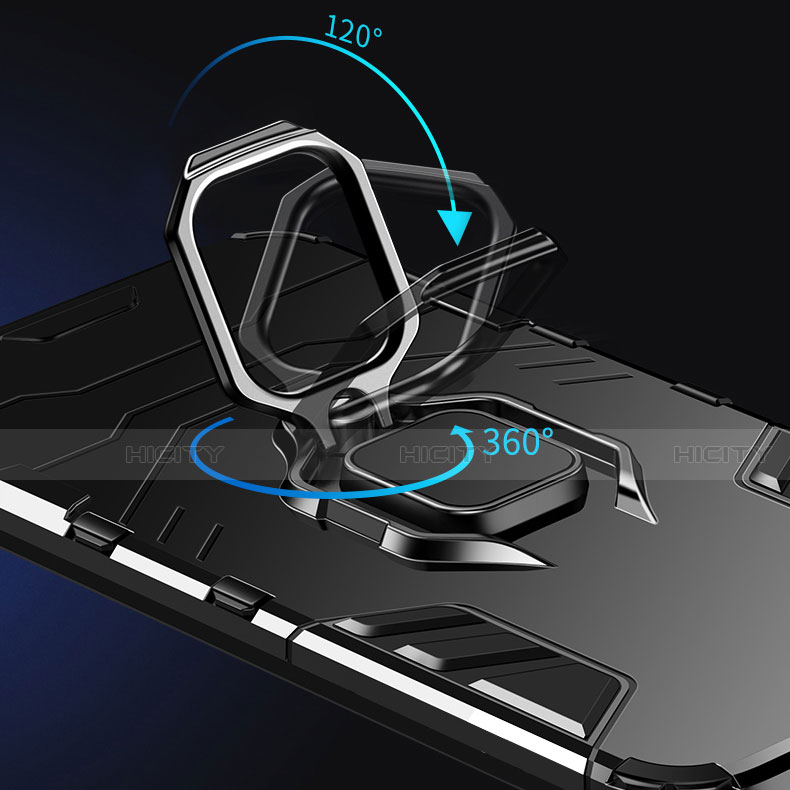 Oppo Reno4 Z 5G用ハイブリットバンパーケース プラスチック アンド指輪 マグネット式 Oppo 