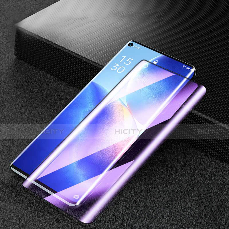 Oppo Reno5 Pro 5G用強化ガラス フル液晶保護フィルム アンチグレア ブルーライト Oppo ブラック