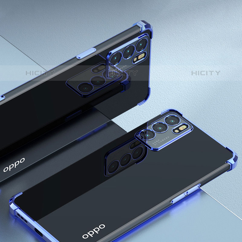 Oppo Reno6 5G用極薄ソフトケース シリコンケース 耐衝撃 全面保護 クリア透明 H02 Oppo 