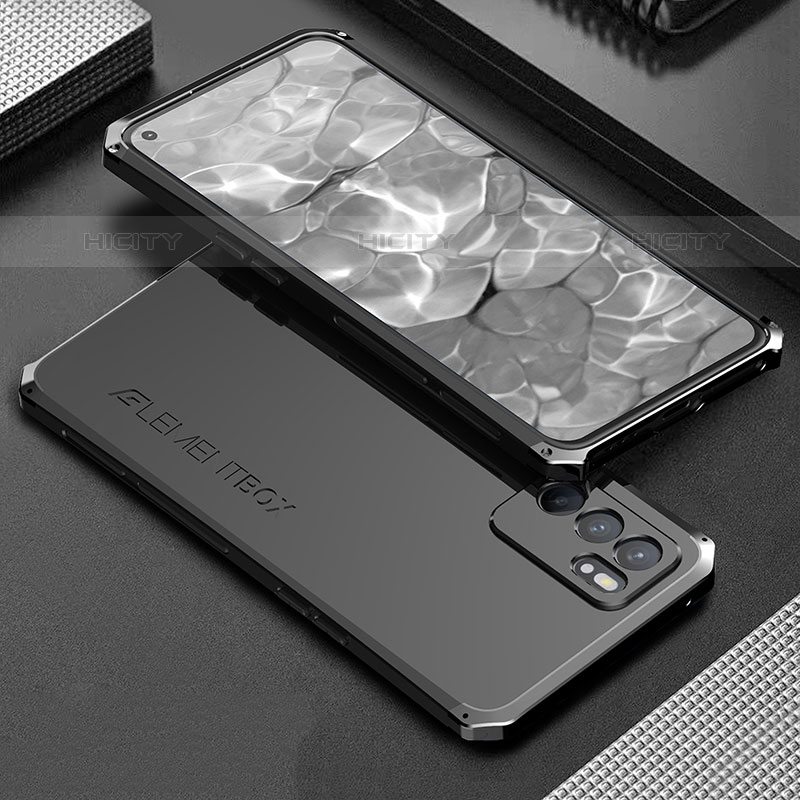Oppo Reno6 5G用360度 フルカバー ケース 高級感 手触り良い アルミメタル 製の金属製 Oppo 