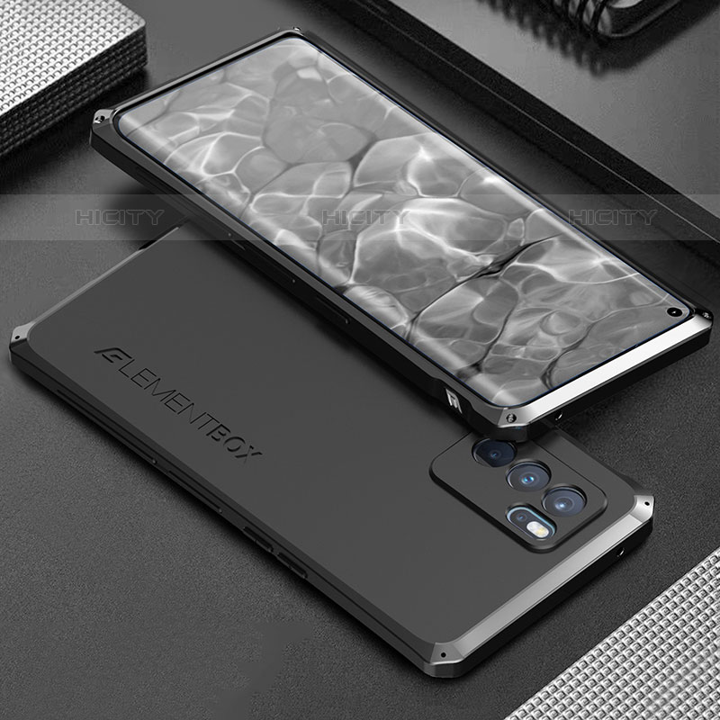 Oppo Reno6 Pro 5G India用360度 フルカバー ケース 高級感 手触り良い アルミメタル 製の金属製 Oppo 