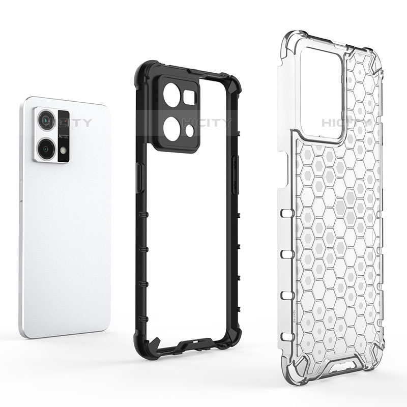 Oppo Reno7 4G用360度 フルカバー ハイブリットバンパーケース クリア透明 プラスチック カバー AM1 Oppo 