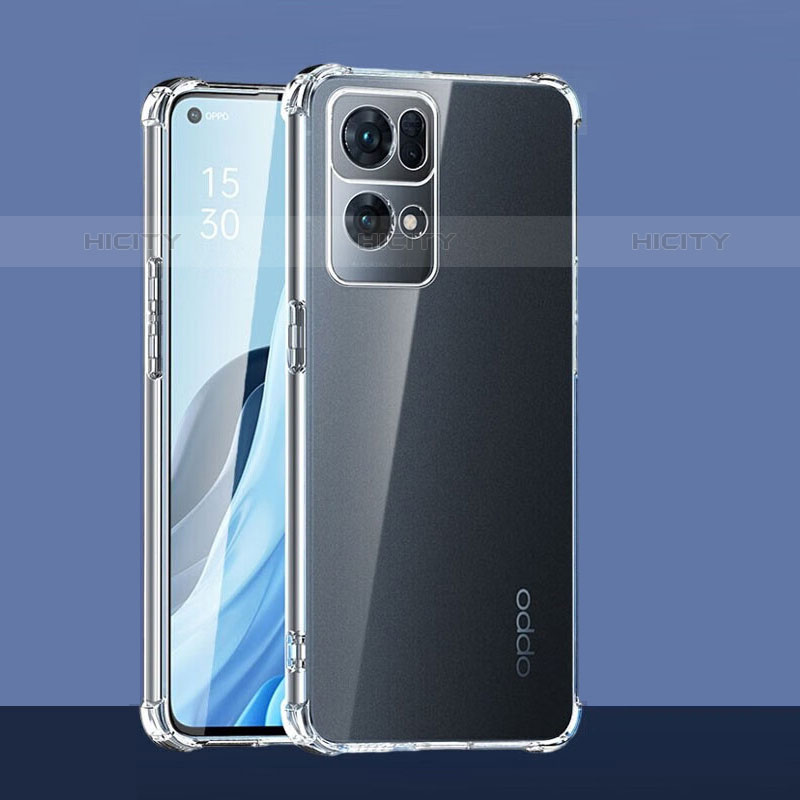 Oppo Reno7 Pro 5G用極薄ソフトケース シリコンケース 耐衝撃 全面保護 クリア透明 T03 Oppo クリア