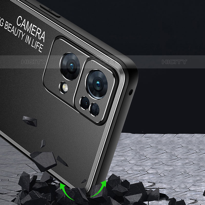 Oppo Reno7 Pro 5G用ケース 高級感 手触り良い アルミメタル 製の金属製 兼シリコン カバー J02 Oppo 