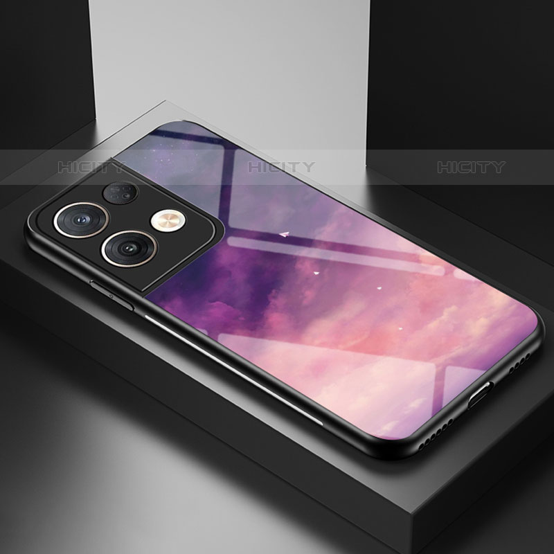 Oppo Reno8 Pro 5G用ハイブリットバンパーケース プラスチック パターン 鏡面 カバー LS1 Oppo 