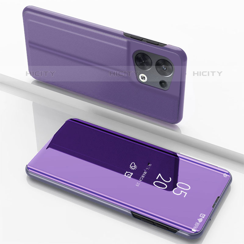 Oppo Reno8 Pro 5G用手帳型 レザーケース スタンド 鏡面 カバー Oppo 