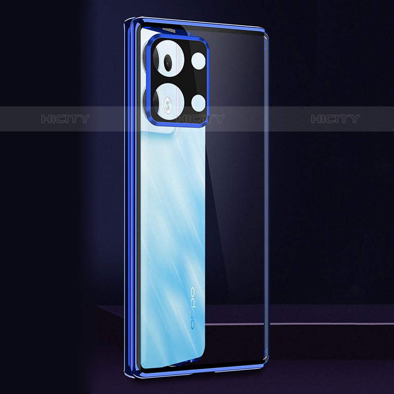 Oppo Reno8 Pro 5G用ケース 高級感 手触り良い アルミメタル 製の金属製 360度 フルカバーバンパー 鏡面 カバー Oppo 